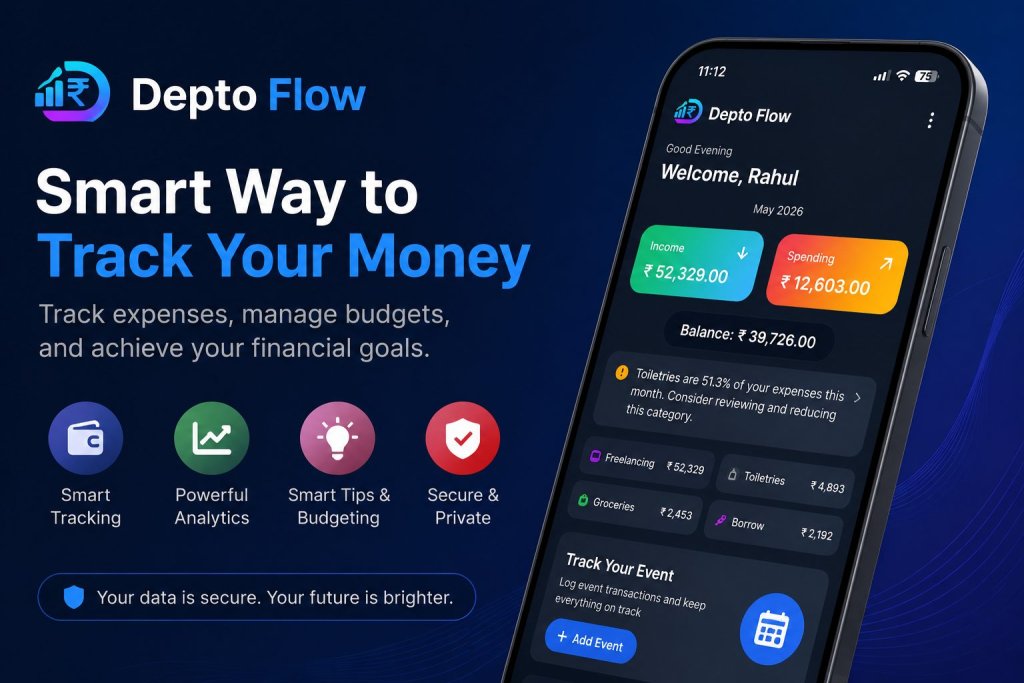 Depto Flow Expense Tracker Mockup